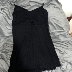 black spaghetti strap dress
